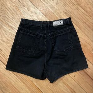 Black High waisted denim shorts